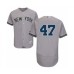 Men's New York Yankees #47 Jordan Montgomery Grey Road Flex Base Authentic Collection Baseball Player Stitched Jersey