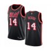 Men's Miami Heat #14 Tyler Herro Authentic Black Fashion Hardwood Classics Basketball Stitched Jersey