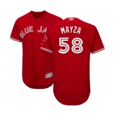 Men's Toronto Blue Jays #58 Tim Mayza Scarlet Alternate Flex Base Authentic Collection Alternate Baseball Player Stitched Jersey