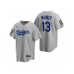 Men's Los Angeles Dodgers #13 Max Muncy Gray 2020 World Series Replica Stitched Jersey