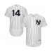 Men's New York Yankees #14 Tyler Wade White Home Flex Base Authentic Collection Baseball Player Stitched Jersey