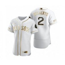 Men's Boston Red Sox #2 Xander Bogaerts Nike White Authentic Golden Edition Stitched Jersey