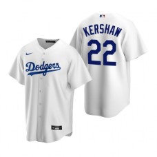 Men's Nike Los Angeles Dodgers #22 Clayton Kershaw White Home Stitched Baseball Jersey