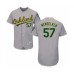 Men's Oakland Athletics #57 J.B. Wendelken Grey Road Flex Base Authentic Collection Baseball Player Stitched Jersey