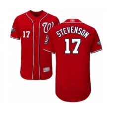 Men's Washington Nationals #17 Andrew Stevenson Red Alternate Flex Base Authentic Collection 2019 World Series Bound Baseball Stitched Jersey