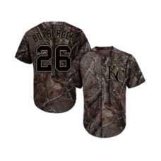 Men's Kansas City Royals #26 Brad Boxberger Authentic Camo Realtree Collection Flex Base Baseball Jersey