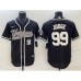 Men's New York Yankees #99 Aaron Judge Black Cool Base Stitched Baseball Jersey