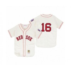 Men's Boston Red Sox #16 Andrew Benintendi Cream 1939 Authentic Home Stitched Jersey