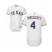 Men's Texas Rangers #4 Dak Prescott White Home Flex Base Authentic Collection Baseball Jersey