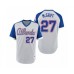 Men's Braves #27 Fred McGriff Gray Royal 1979 Turn Back the Clock Authentic Stitched Jersey