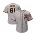 Men's San Francisco Giants #61 Burch Smith Grey Alternate Flex Base Authentic Collection Baseball Player Stitched Jersey