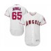 Men's Los Angeles Angels of Anaheim #65 Jake Jewell White Home Flex Base Authentic Collection Baseball Player Stitched Jersey