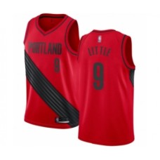 Men's Portland Trail Blazers #9 Nassir Little Authentic Red Basketball Stitched Jersey Statement Edition