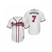 Men's Dansby Swanson Atlanta Braves #7 White 2019 Mothers Day Cool Base Stitched Jersey