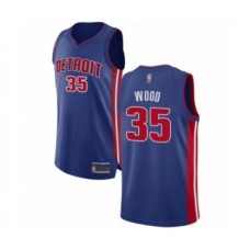 Men's Detroit Pistons #35 Christian Wood Authentic Royal Blue Basketball Stitched Jersey - Icon Edition