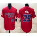 Men's Puerto Rico Baseball #39 Edwin Diaz Number 2023 Red World Baseball Classic Stitched Jersey