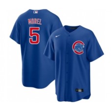 Men's Nike Chicago Cubs #5 Christopher Morel Chicago Blue Cool Base Stitched Baseball Jersey