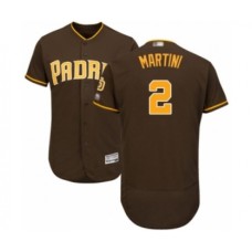 Men's San Diego Padres #2 Nick Martini Brown Alternate Flex Base Authentic Collection Baseball Player Stitched Jersey