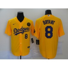 Men's Nike Los Angeles Dodgers #8 Kobe Bryant yellow Stitched Jersey