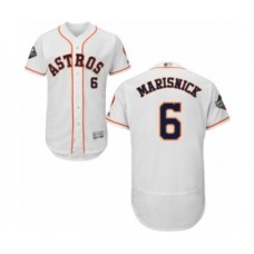 Men's Houston Astros #6 Jake Marisnick White Home Flex Base Authentic Collection 2019 World Series Bound Baseball Stitched Jersey