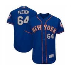 Men's New York Mets #64 Chris Flexen Royal Gray Alternate Flex Base Authentic Collection Baseball Player Stitched Jersey