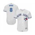 Men's Toronto Blue Jays #8 Cavan Biggio White Home Flex Base Authentic Collection Baseball Player Stitched Jersey