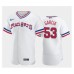 Men's Texas Rangers #53 Adolis Garcia White Throwback Stitched Flex Base Nike Jersey