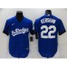 Men's Nike Los Angeles Dodgers #22 Clayton Kershaw Blue Game City Player Stitched Jersey