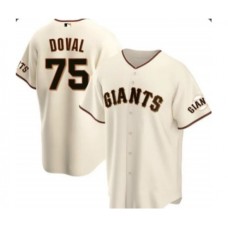 Men's San Francisco Giants #75 Camilo Doval Cream Home Nike Stitched Jersey