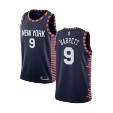 Men's New York Knicks #9 RJ Barrett Swingman Navy Blue Basketball Stitched Jersey - 2018-19 City Edition