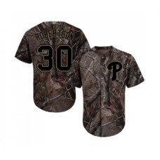 Men's Philadelphia Phillies #30 David Robertson Authentic Camo Realtree Collection Flex Base Baseball Jersey