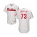 Men's Philadelphia Phillies #73 Deivy Grullon White Home Flex Base Authentic Collection Baseball Player Stitched Jersey