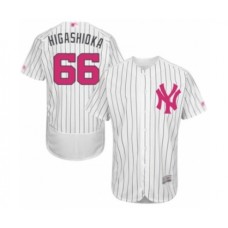 Men's New York Yankees #66 Kyle Higashioka Authentic White 2016 Mother's Day Fashion Flex Base Baseball Player Stitched Jersey