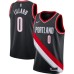 Men's Portland Trail Blazers #0 Damian Lillard Nike Black 2020-21 Swingman Stitched Jersey