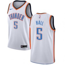 Men's Nike Oklahoma City Thunder #5 Devon Hall Swingman White NBA Jersey - Association Edition