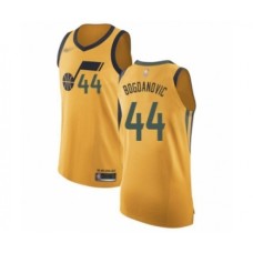 Men's Utah Jazz #44 Bojan Bogdanovic Authentic Gold Basketball Stitched Jersey Statement Edition