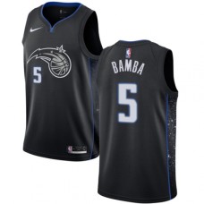 Men's Nike Orlando Magic #5 Mohamed Bamba Swingman Black NBA Jersey - City Edition