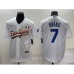 Men's Los Angeles Dodgers #7 Julio Urias Rainbow White Mexico Cool Base Nike Stitched Jersey