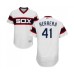 Men's Chicago White Sox #41 Kelvin Herrera White Alternate Flex Base Authentic Collection Baseball Jersey