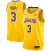 Men's Nike Los Angeles Lakers #3 Josh Hart Swingman Gold NBA Jersey - Icon Edition