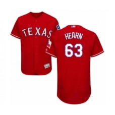 Men's Texas Rangers #63 Taylor Hearn Red Alternate Flex Base Authentic Collection Baseball Player Stitched Jersey