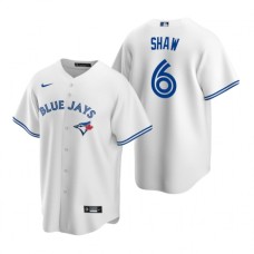 Men's Nike Toronto Blue Jays #6 Travis Shaw White Home Stitched Baseball Jersey