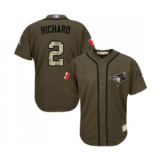 Men's Toronto Blue Jays #2 Clayton Richard Authentic Green Salute to Service Baseball Jersey