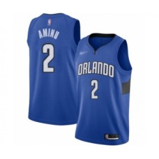 Men's Orlando Magic #2 Al-Farouq Aminu Authentic Blue Finished Basketball Stitched Jersey - Statement Edition