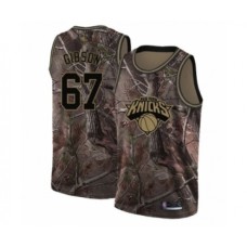 Men's New York Knicks #67 Taj Gibson Swingman Camo Realtree Collection Basketball Jersey