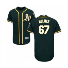 Men's Oakland Athletics #67 Grant Holmes Green Alternate Flex Base Authentic Collection Baseball Player Stitched Jersey