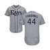 Men's Tampa Bay Rays #44 Peter Fairbanks Grey Road Flex Base Authentic Collection Baseball Player Stitched Jersey