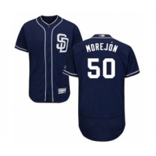 Men's San Diego Padres #50 Adrian Morejon Navy Blue Alternate Flex Base Authentic Collection Baseball Player Stitched Jersey