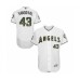 Men's Los Angeles Angels of Anaheim #43 Patrick Sandoval Authentic White 2016 Memorial Day Fashion Flex Base Baseball Player Stitched Jersey