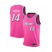 Men's Miami Heat #14 Tyler Herro Pink Swingman Stitched Jersey - Earned Edition